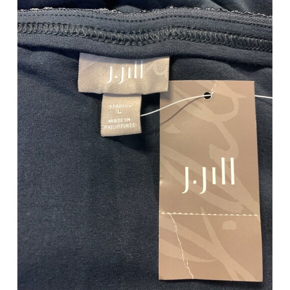 J.Jill Womens Size Large L Stretch Maxi Skirt  Rayon Stretch Midi Navy NWT New - Picture 7 of 10